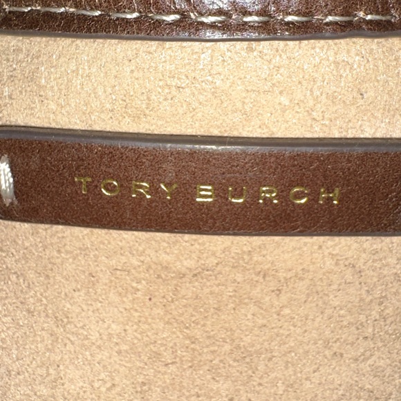Tory Burch Hazelnut/Chocolate Mini T Monogram Jacquard Bucket Bag - Picture 9 of 14